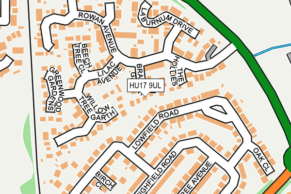 HU17 9UL map - OS OpenMap – Local (Ordnance Survey)
