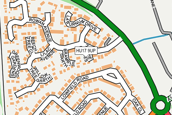 HU17 9UP map - OS OpenMap – Local (Ordnance Survey)