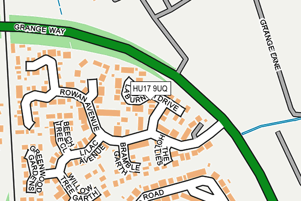 HU17 9UQ map - OS OpenMap – Local (Ordnance Survey)