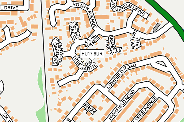 HU17 9UR map - OS OpenMap – Local (Ordnance Survey)