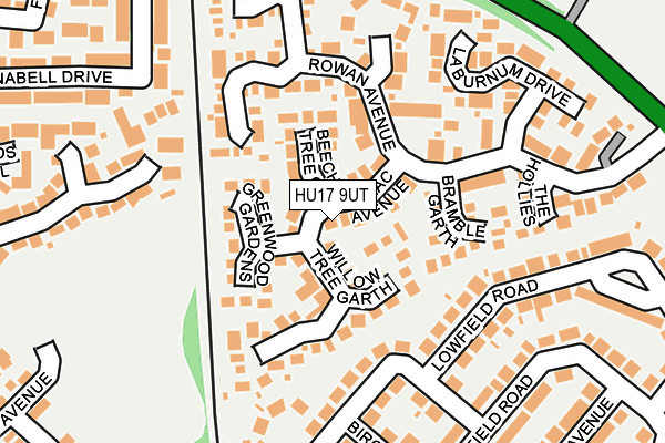 HU17 9UT map - OS OpenMap – Local (Ordnance Survey)