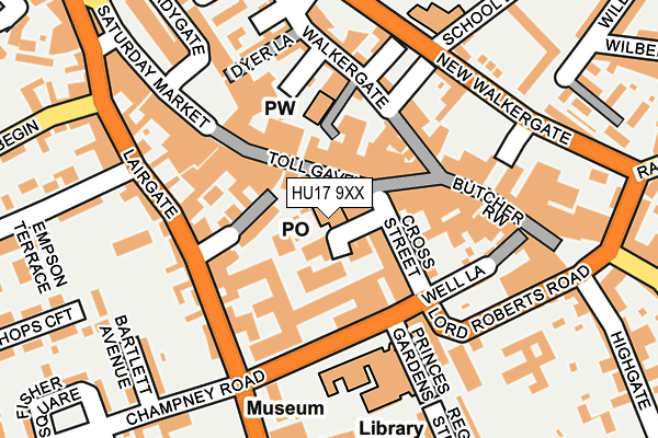 HU17 9XX map - OS OpenMap – Local (Ordnance Survey)