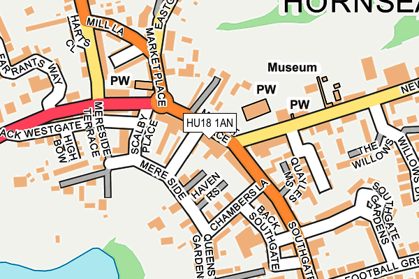 Map of HORNSEA PUB COMPANY LTD at local scale