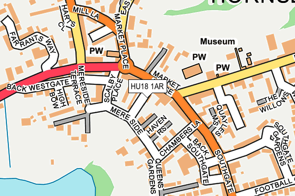 HU18 1AR map - OS OpenMap – Local (Ordnance Survey)