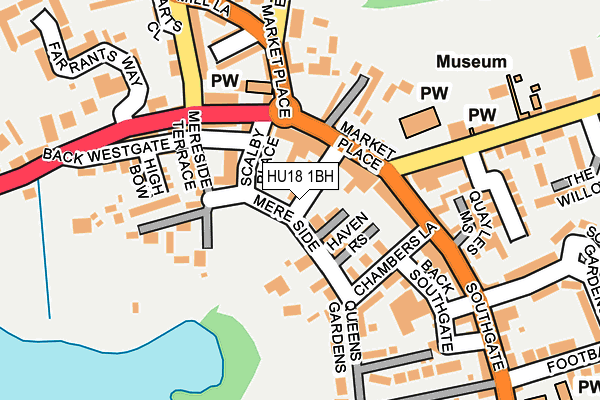 HU18 1BH map - OS OpenMap – Local (Ordnance Survey)