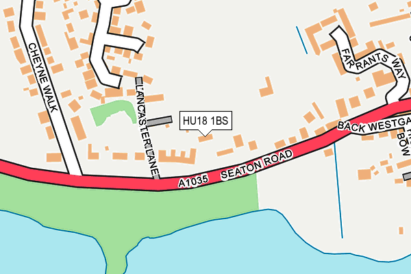 HU18 1BS map - OS OpenMap – Local (Ordnance Survey)