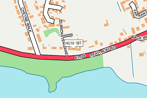 HU18 1BT map - OS OpenMap – Local (Ordnance Survey)