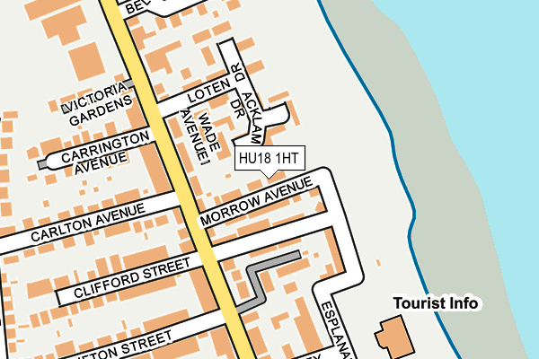 HU18 1HT map - OS OpenMap – Local (Ordnance Survey)