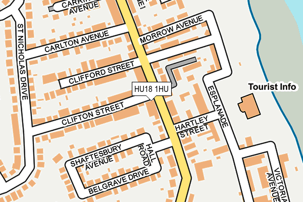 HU18 1HU map - OS OpenMap – Local (Ordnance Survey)