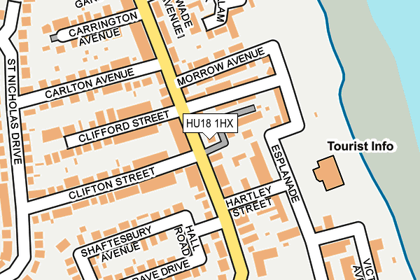 HU18 1HX map - OS OpenMap – Local (Ordnance Survey)