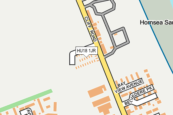 HU18 1JR map - OS OpenMap – Local (Ordnance Survey)