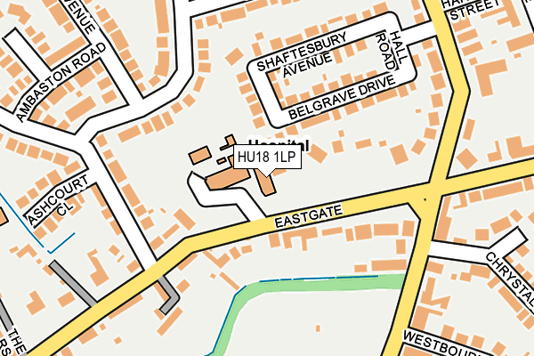 HU18 1LP map - OS OpenMap – Local (Ordnance Survey)