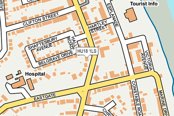 HU18 1LS map - OS OpenMap – Local (Ordnance Survey)