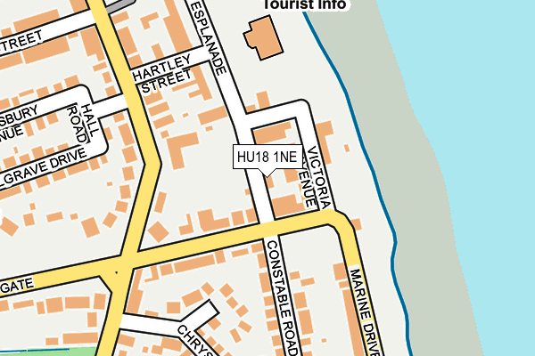 HU18 1NE map - OS OpenMap – Local (Ordnance Survey)