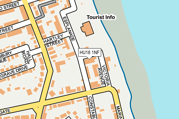 HU18 1NF map - OS OpenMap – Local (Ordnance Survey)