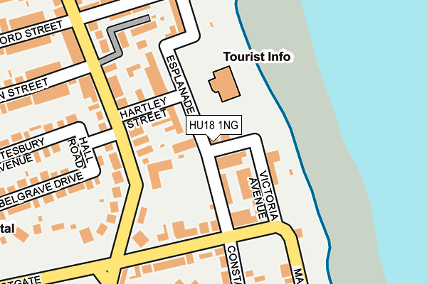 HU18 1NG map - OS OpenMap – Local (Ordnance Survey)