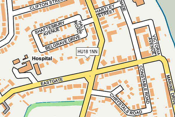 HU18 1NN map - OS OpenMap – Local (Ordnance Survey)
