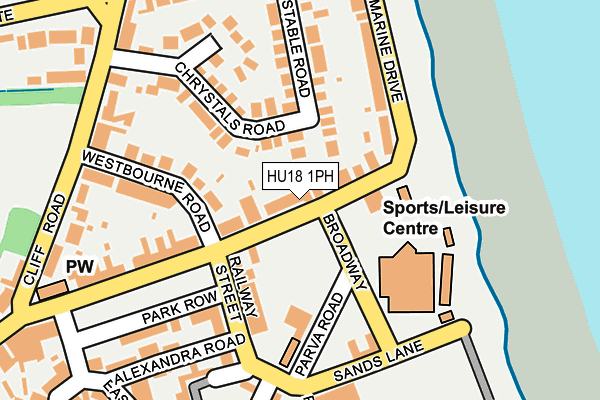 HU18 1PH map - OS OpenMap – Local (Ordnance Survey)