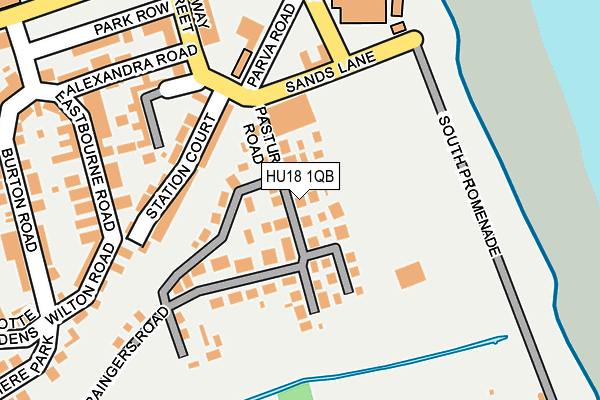 HU18 1QB map - OS OpenMap – Local (Ordnance Survey)