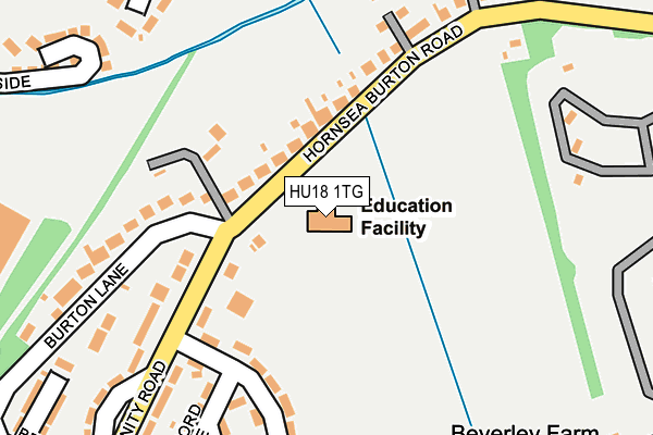 HU18 1TG map - OS OpenMap – Local (Ordnance Survey)