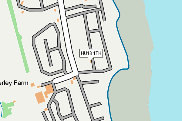 HU18 1TH map - OS OpenMap – Local (Ordnance Survey)