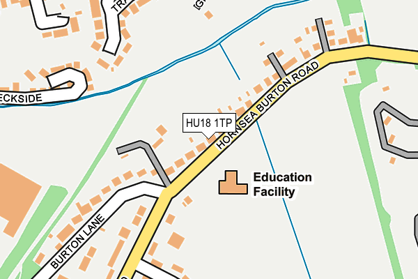 HU18 1TP map - OS OpenMap – Local (Ordnance Survey)