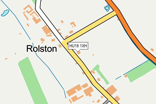 HU18 1XH map - OS OpenMap – Local (Ordnance Survey)