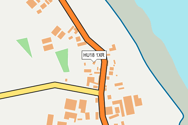 HU18 1XR map - OS OpenMap – Local (Ordnance Survey)