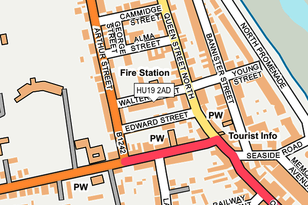 HU19 2AD map - OS OpenMap – Local (Ordnance Survey)