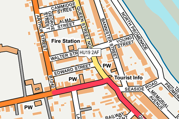 HU19 2AF map - OS OpenMap – Local (Ordnance Survey)