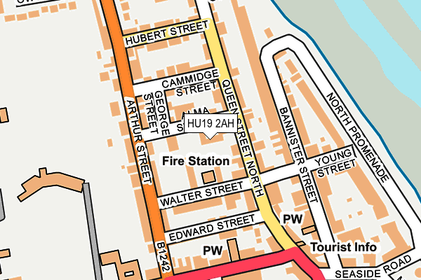 HU19 2AH map - OS OpenMap – Local (Ordnance Survey)