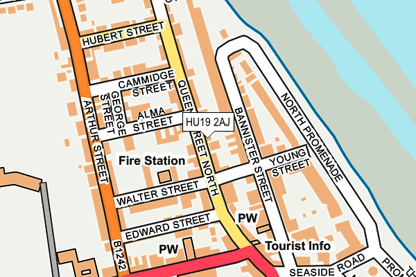 HU19 2AJ map - OS OpenMap – Local (Ordnance Survey)