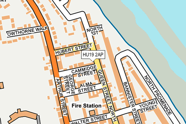 HU19 2AP map - OS OpenMap – Local (Ordnance Survey)