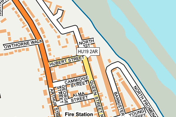 HU19 2AR map - OS OpenMap – Local (Ordnance Survey)