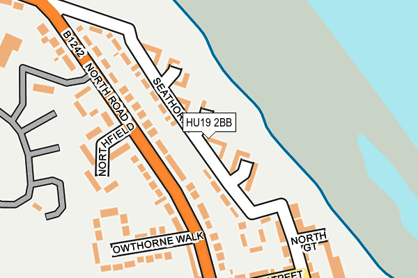 HU19 2BB map - OS OpenMap – Local (Ordnance Survey)