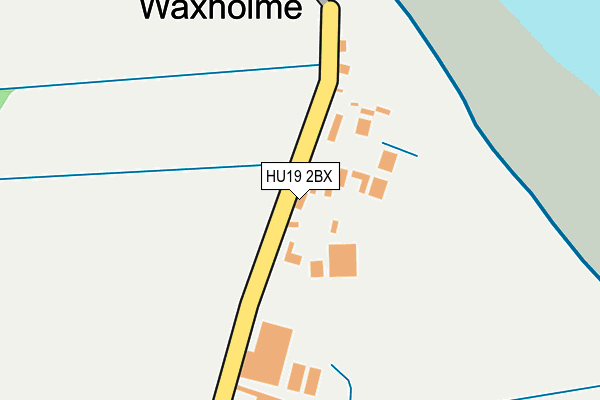 HU19 2BX map - OS OpenMap – Local (Ordnance Survey)