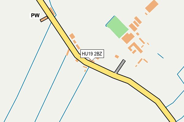 HU19 2BZ map - OS OpenMap – Local (Ordnance Survey)