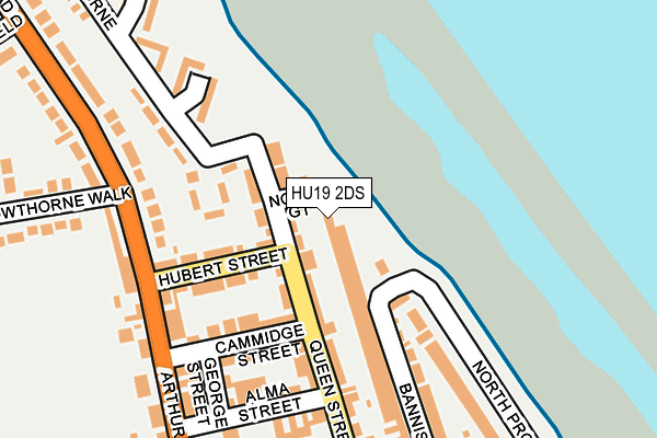 HU19 2DS map - OS OpenMap – Local (Ordnance Survey)