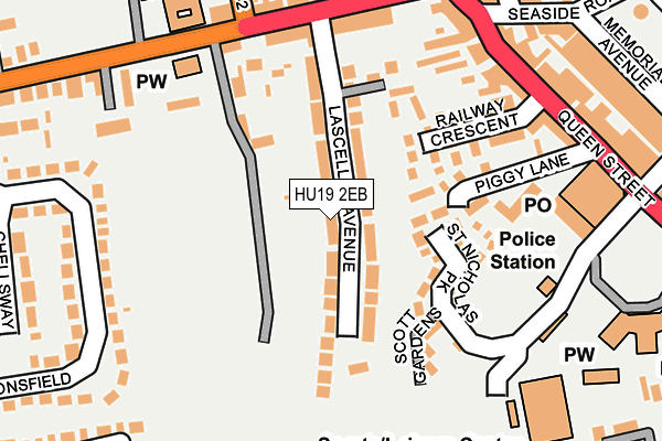 HU19 2EB map - OS OpenMap – Local (Ordnance Survey)