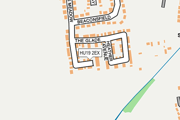 HU19 2EX map - OS OpenMap – Local (Ordnance Survey)