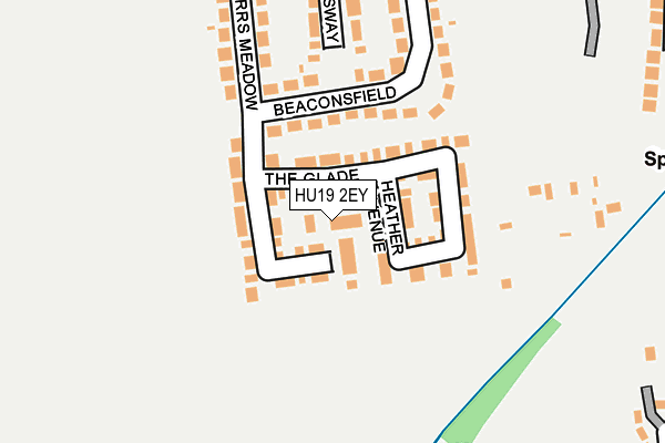 HU19 2EY map - OS OpenMap – Local (Ordnance Survey)