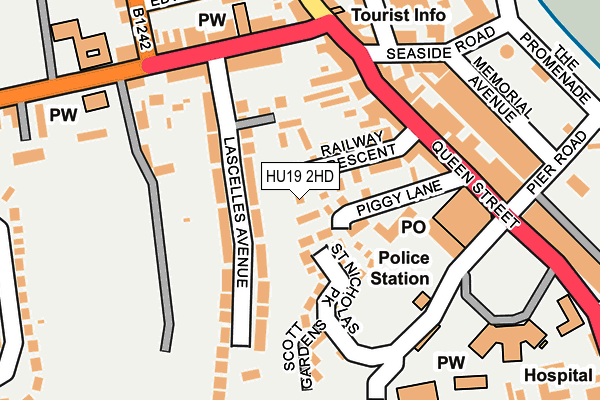 HU19 2HD map - OS OpenMap – Local (Ordnance Survey)