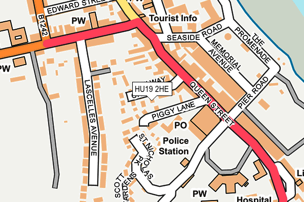 HU19 2HE map - OS OpenMap – Local (Ordnance Survey)