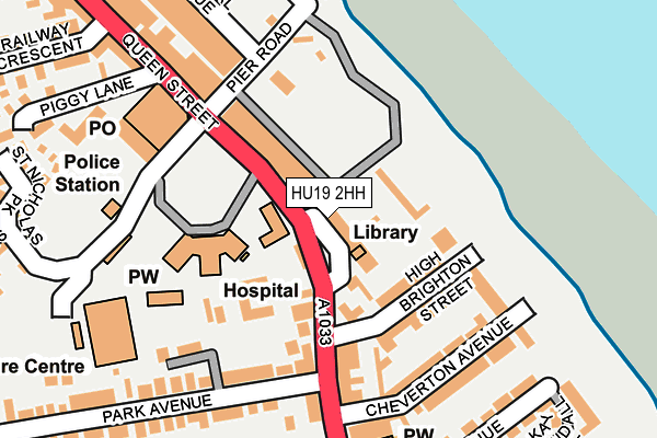 HU19 2HH map - OS OpenMap – Local (Ordnance Survey)