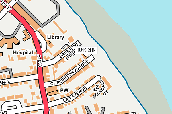 HU19 2HN map - OS OpenMap – Local (Ordnance Survey)