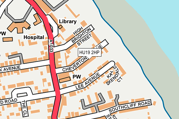 HU19 2HP map - OS OpenMap – Local (Ordnance Survey)