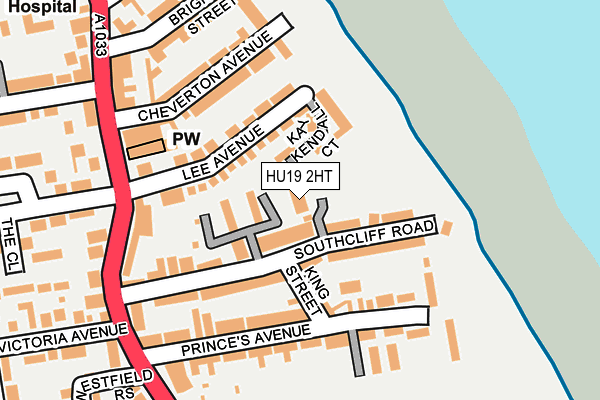 HU19 2HT map - OS OpenMap – Local (Ordnance Survey)