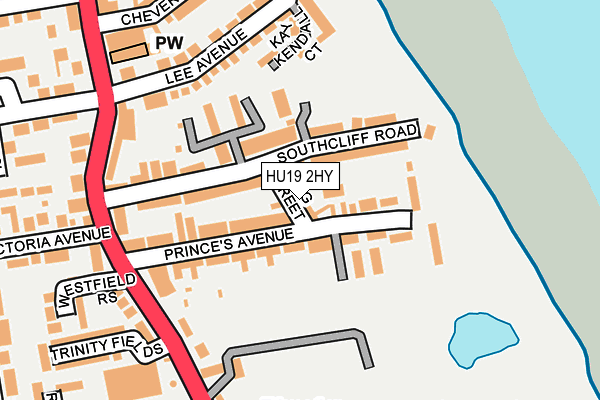 HU19 2HY map - OS OpenMap – Local (Ordnance Survey)