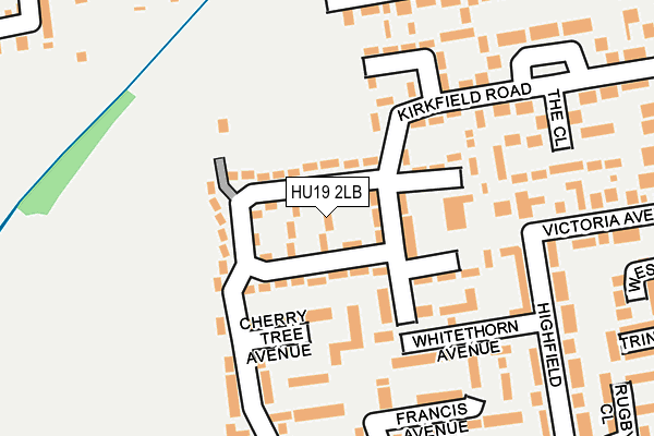 HU19 2LB map - OS OpenMap – Local (Ordnance Survey)