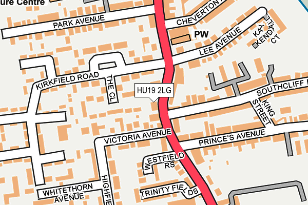 HU19 2LG map - OS OpenMap – Local (Ordnance Survey)